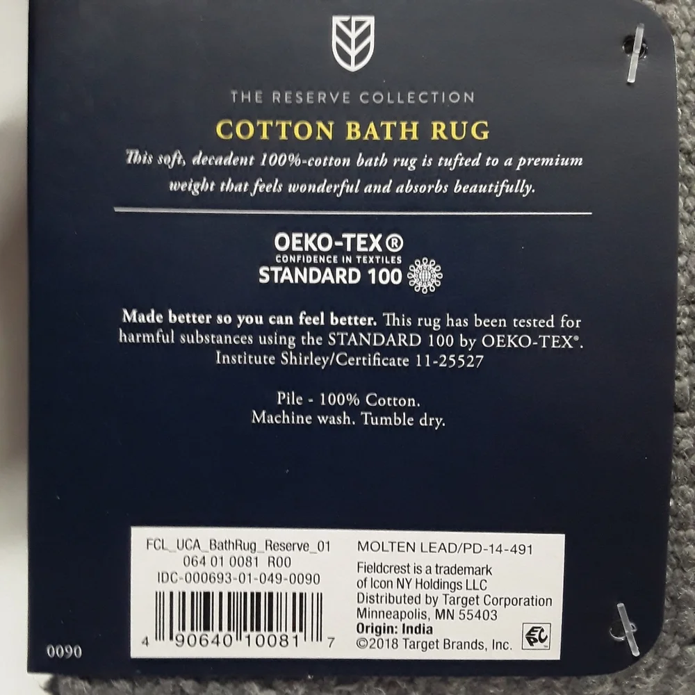 Fieldcrest reserved collection cotton bath rugs.